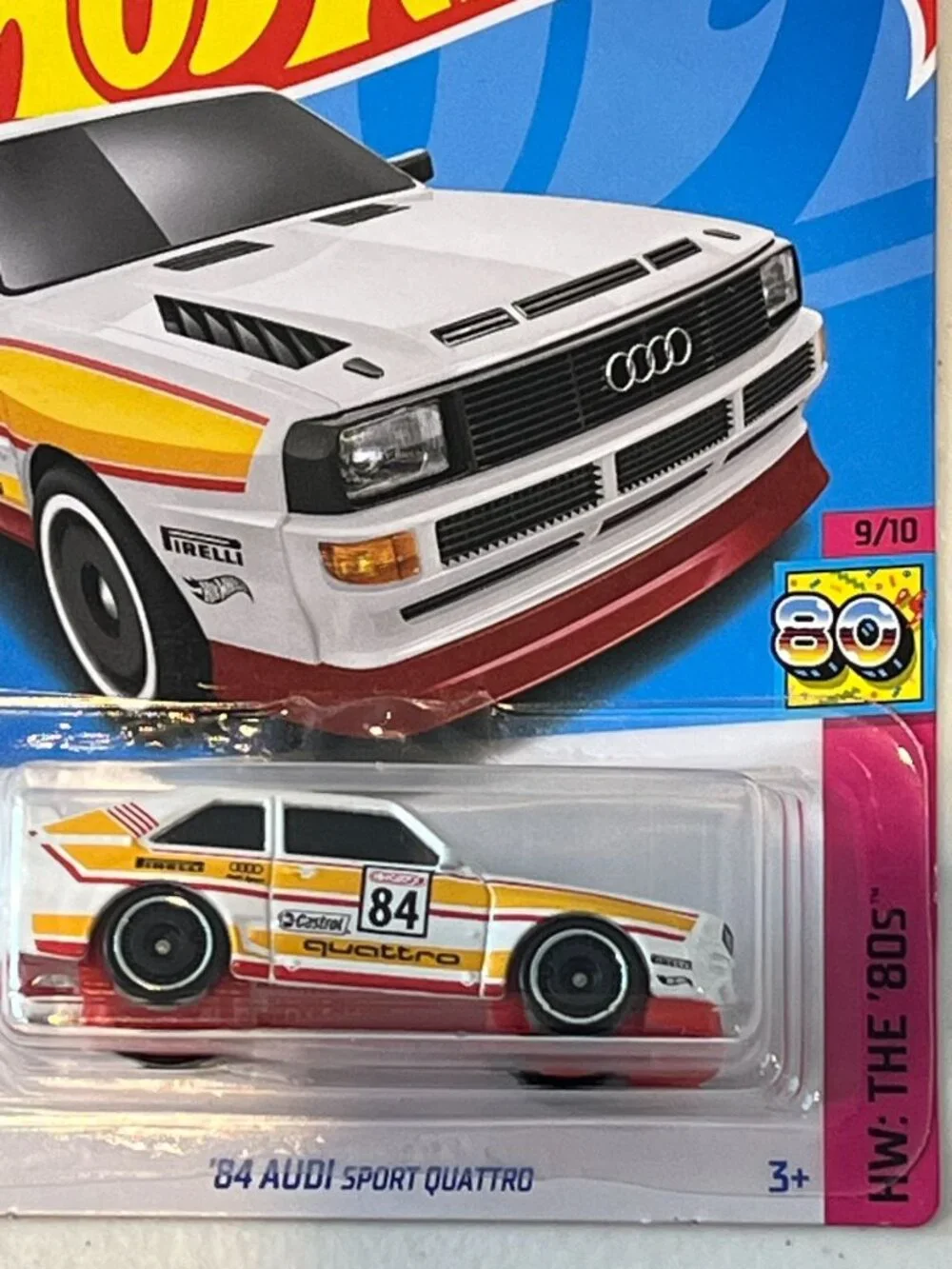 Hot Wheels '84 Audi Sport Quattro HW The 80s 50/250 9/10 White NOC